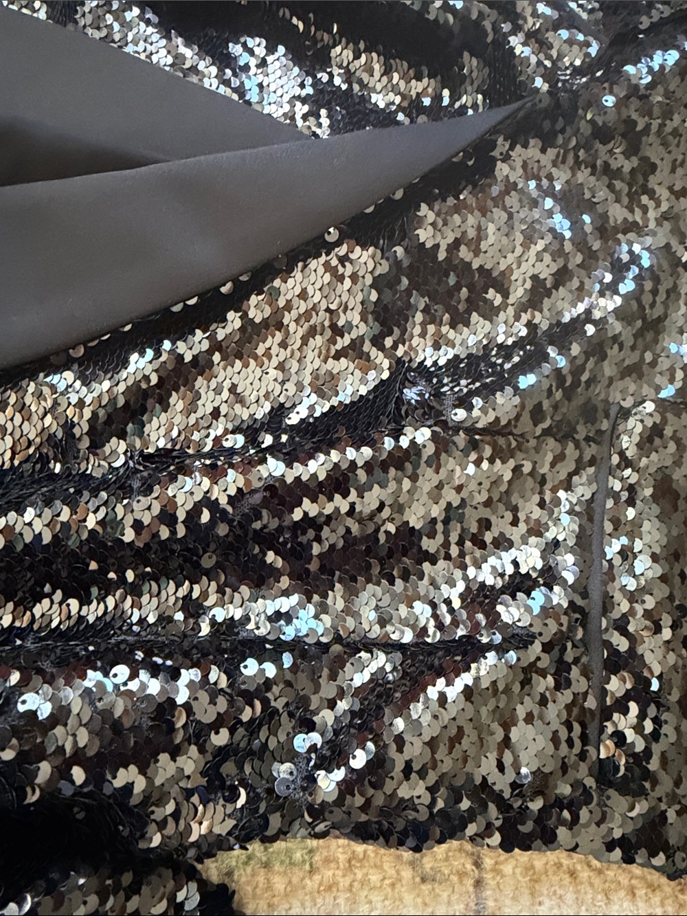 Anine Bing Ace Black Sequin Blazer with Satin Lapel | Size Small - Picture 6 of 8